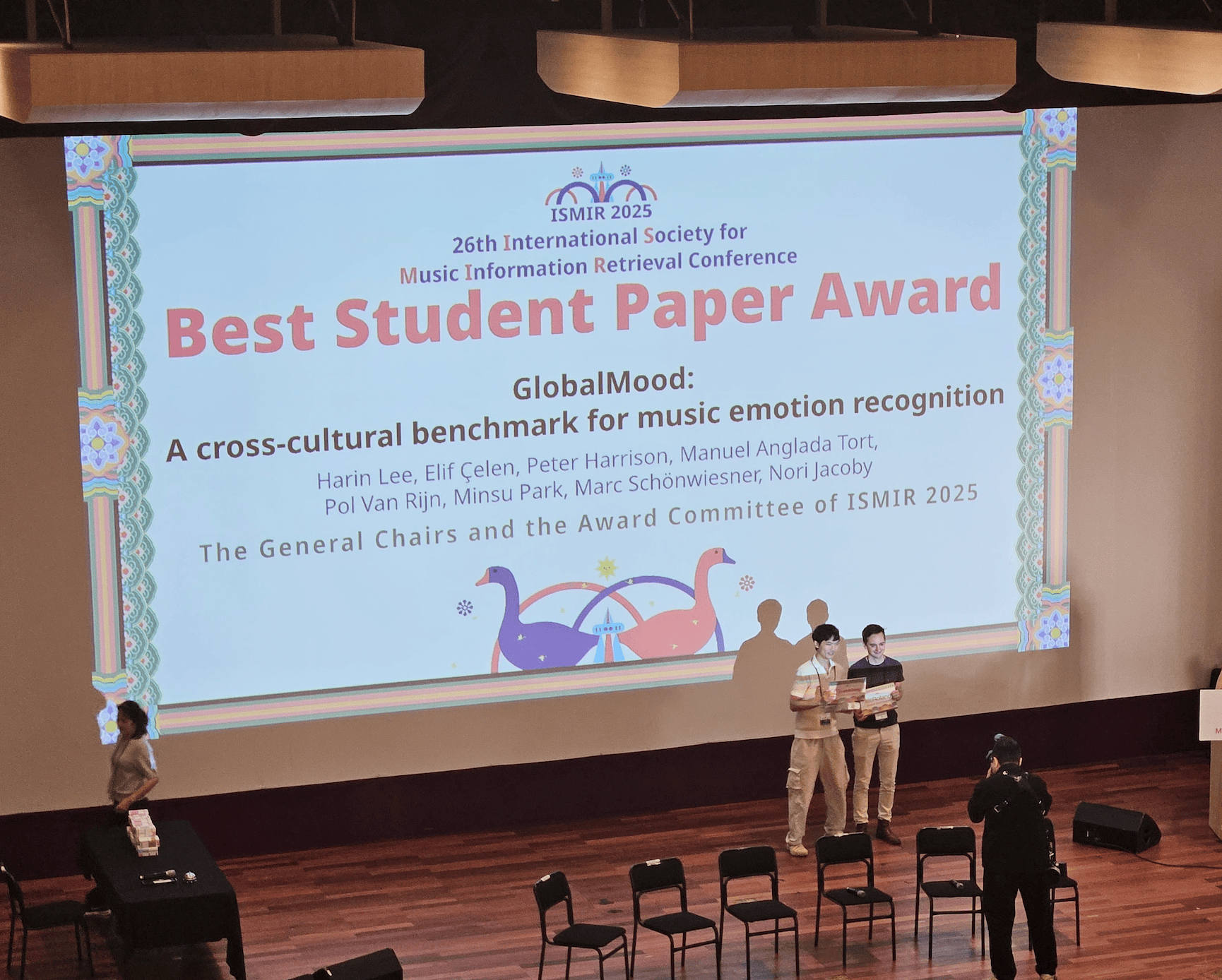 Harin Lee wins best student paper award at ISMIR 2025